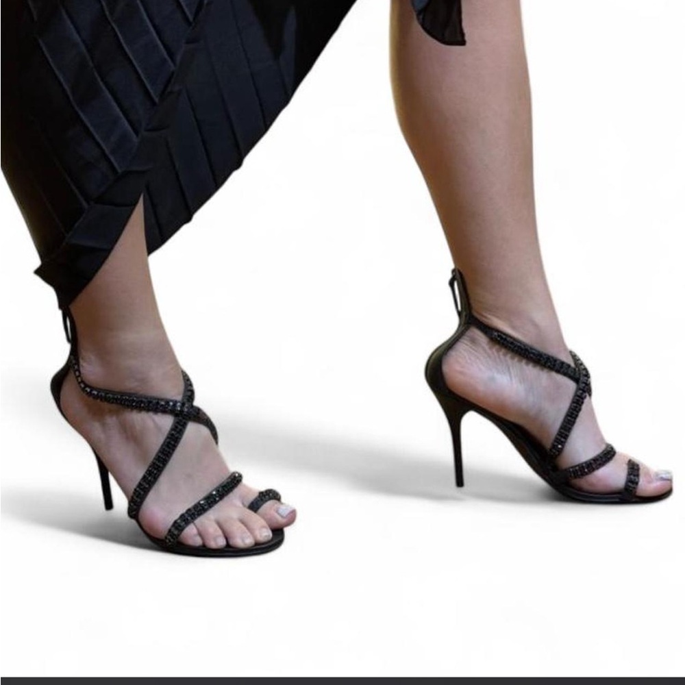 Animale high-heeled sandals with crystal embellishments size 38